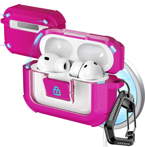 Vista 165 de R-fun Funda de carga compatible con AirPods de 2ª generación 2019, 1ª generación 2016, protección completa contra caídas, tapa desplegable