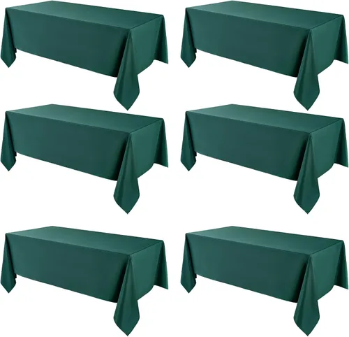 Vista 10 de VidaFete - 1 paquete de mantel cuadrado de 52 x 52 pulgadas, manteles resistentes a las manchas y arrugas, de poliéster, para mesa de comedor