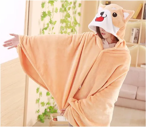 Vista 5 de Coriresha - Sudadera con capucha para niños, estilo perro, con orejas de perro en 3D y cola de perro, manga larga
