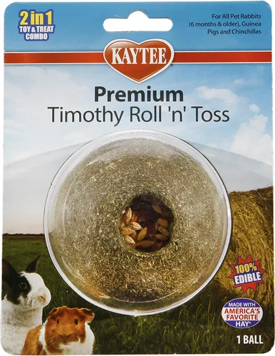 Vista 4 de Kaytee Timothy Roll 'n' Toss - Juguete y golosina para conejos, cobayas y chinchillas de Kaytee