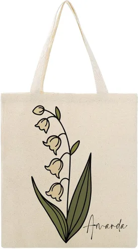 Vista 31 de Bolso de mano personalizado de la flor del nacimiento del mes del nacimiento