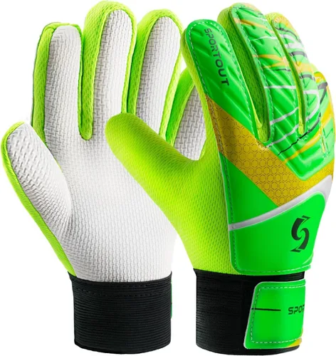 Vista 16 de Sportout Guantes de portero para niños, guantes de fútbol con doble protección en la muñeca y material de látex resistente al desgaste