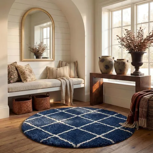 Vista 106 de SAFAVIEH Hudson Shag Collection - Alfombra decorativa de 2 x 3 pies, color beige y marfil, diseño moderno de enrejado, no desprende pelusa