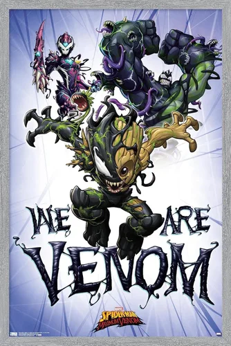 Vista 13 de Trends International Marvel Comics TV - Póster de pared de Spider- Man: Maximum Venom - We Are Venom, 22.375 x 34 pulgadas, versión enmarcada