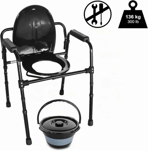 Vista 2 de PEPE Mobility Silla cómoda 3 en 1, soporta 300 libras, cubo, negro