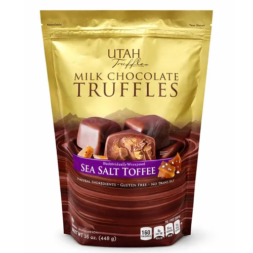 Vista 12 de Utah Truffles - Caramelo de trufa de chocolate con leche y menta, bolsas
