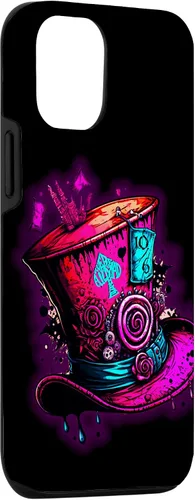 Vista 3 de Funda para iPhone 12/12 Pro We're All Mad Here Pink Steampunk Alicia en el país de las maravillas