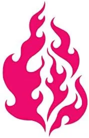 Vista 15 de Fire Flames Art - Vinilo adhesivo de 5.75 x 9.25 pulgadas, color rojo