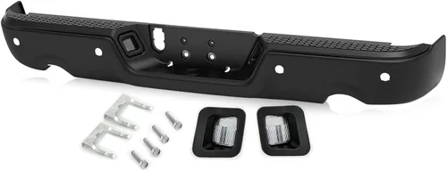 Vista 12 de SOCKIR Conjunto de parachoques de paso trasero con revestimiento antióxido Compatible con 2002-2008 Dodge Ram 1500 2003-2009 Ram 2500 3500 Pickup