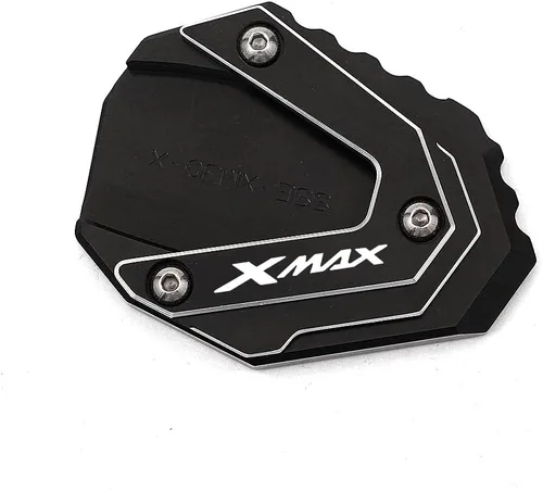 Vista 2 de MOWOK Para Yamaha XMAX 300 125 250 400 XMAX300 Xmax250 Xmax400 motocicleta CNC soporte lateral ampliador Kickstand Pad y columna auxiliar X-MAX
