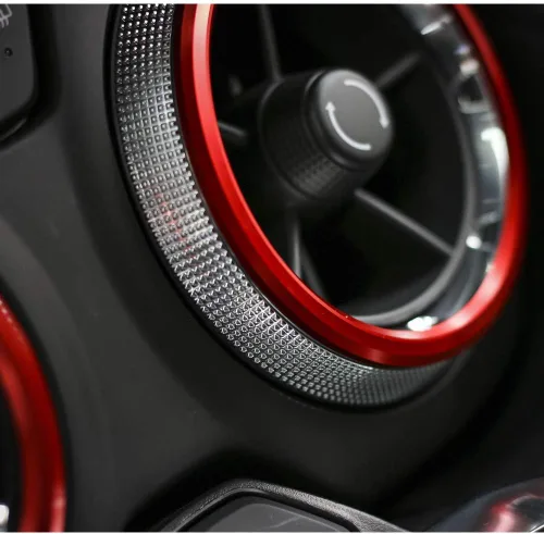 Vista 5 de Accesorios para Camaro Perillas de CA para salida de aire acondicionado para Chevrolet Camaro 2016-2020, aluminio rojo, 4 piezas