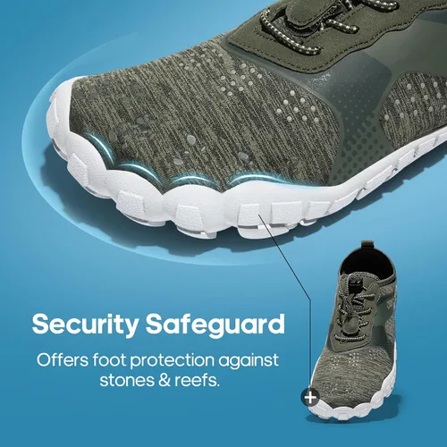 Vista 5 de NORTIV 8 Zapatos de agua para hombre, descalzos, atléticos, ligeros, deportivos, zapatos acuáticos, para natación, al aire libre, pesca, senderismo