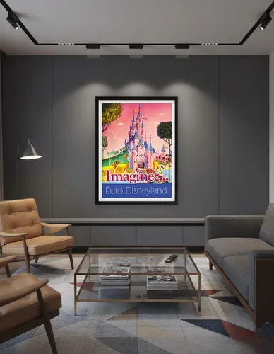 Vista 7 de Euro Disneyland - Paris France - Imaginez (Imagine) - Póster de viaje vintage c.1990s - Impresión artística maestra (sin marco) de 6 x 9 pulgadas