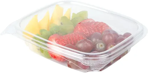 Vista 16 de Futura - Recipientes para aperitivos de 5 onzas, 100 recipientes para salsa para microondas, 2 compartimentos, tapa con bisagras, vasos de plástico