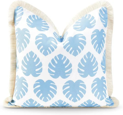 Vista 21 de Hofdeco Premium - Funda decorativa para cojín de estilo Coastal Hampton, para patio, interior y exterior, de 18 x 18 pulgadas, resistente al agua