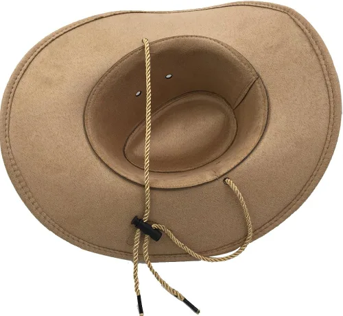 Vista 6 de Sandy Ting Sombrero vaquero occidental de ala ancha de fieltro sintético para hombre