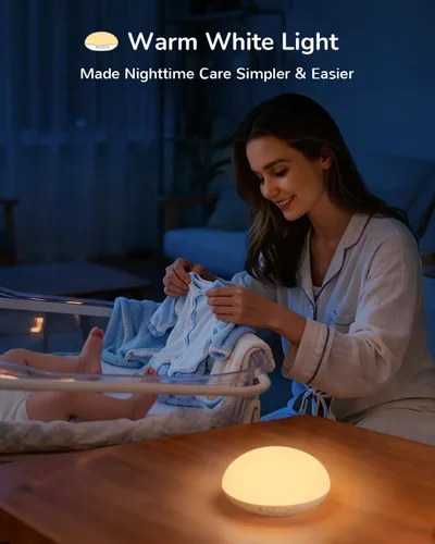 Vista 3 de Luz de huevo para guardería, luz nocturna portátil para bebés para lactancia, luz nocturna recargable para bebé con temporizador, lámpara roja