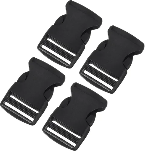 Vista 7 de uxcell Hebilla de liberación lateral, doble hebilla ajustable de plástico clips de repuesto para mochila de equipaje correa cinturón