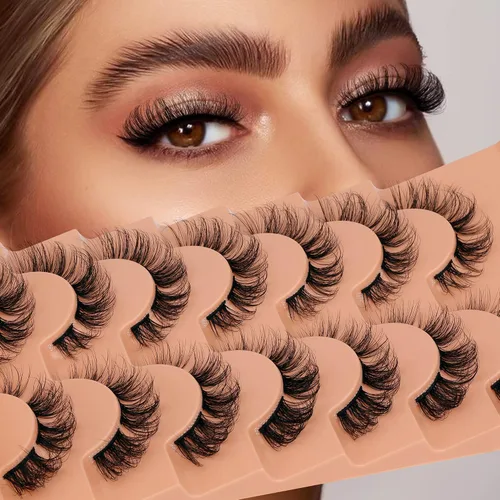 Vista 6 de Extensiones de pestañas de racimo naturales, rizado D, pestañas postizas individuales y dispersas, para colocar en casa, multipack de extensiones