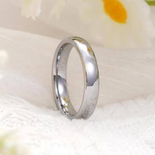 Vista 106 de King Will Alianza de boda de carburo de tungsteno para hombres y mujeres, anillos de promesa para parejas abovedados de alto pulido