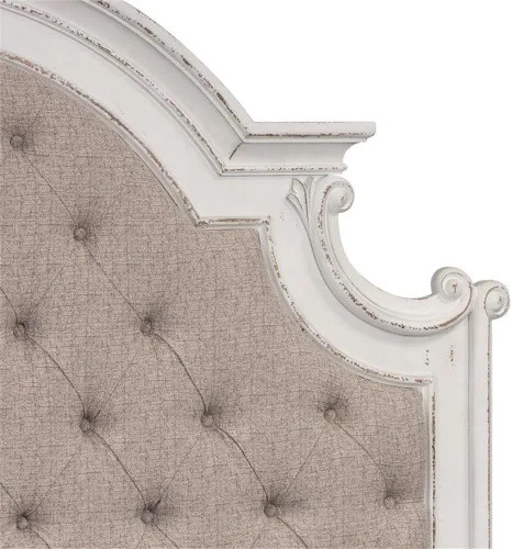 Vista 7 de Liberty Furniture Industries Magnolia Manor King - Cama tapizada, color blanco