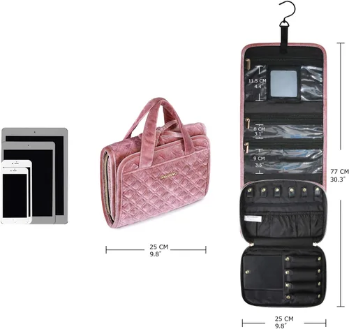 Vista 7 de BAGSMART - Organizador de terciopelo para joyas anillos collares pulseras aretes