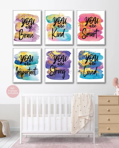 Vista 8 de MTL HOE Impresiones artísticas para habitación de niñas, citas positivas, arte de pared para niños, carteles para dormitorio de niñas adolescentes