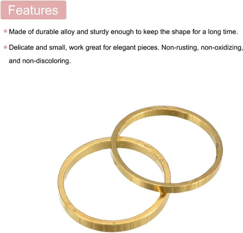 Vista 4 de MECCANIXITY Aretes redondos con cuentas, anillos de eslabones circulares para hacer joyas