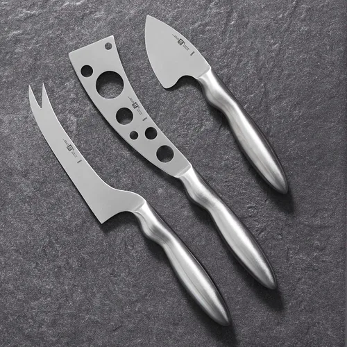 Vista 4 de ZWILLING Colección Juego de cuchillos de queso de 3 piezas para tabla de embutidos, juego de regalo