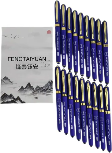 Vista 10 de Fengtaiyuan 10P18Pro, bolígrafos de tinta de gel, tinta negra, punta gruesa de 0.039 pulgadas, bolígrafos de escritura, suaves, paquete de 18