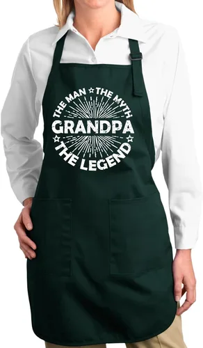 Vista 8 de Wild Bobby Abuelo Hombre Mito Leyenda Regalo Día del Padre Cocina Barbacoa Asado Cocinar Delantal Gráfico con Bolsillos