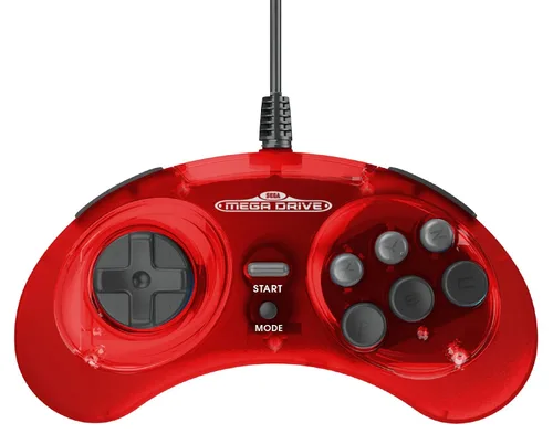Vista 2 de Retro-Bit Official Sega Mega Drive USB Controller 8-Button Arcade Pad for Sega Genesis Mini, Switch, PC, Mac, Steam, RetroPie, Raspberry Pi - USB