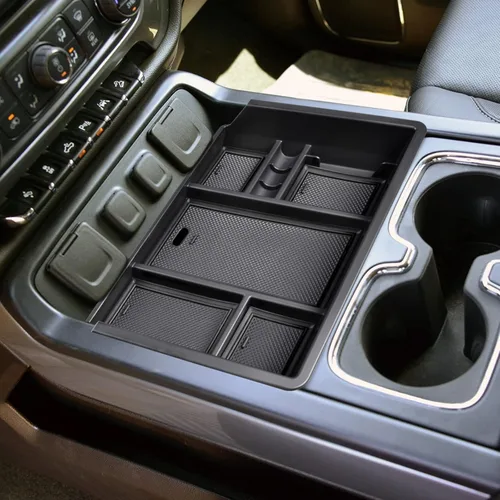 Vista 7 de EDBETOS Bandeja Organizadora de Consola Central Compatible con Accesorios Chevy Silverado/GMC Sierra 1500 2014-2018 2015-2019 Silverado/Sierra