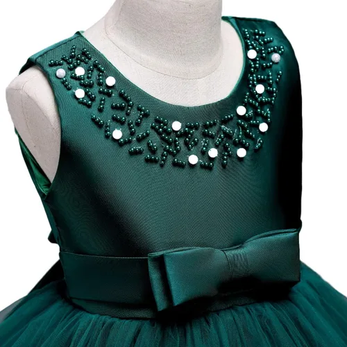 Vista 4 de COMISARA - Vestido formal para niña, para boda o desfile, tallas 6M-9T