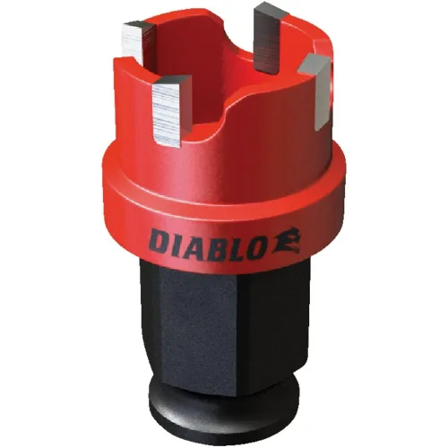 Vista 7 de Diablo Cortador de agujeros de dientes de carburo Demon de acero con sistema de mandril de bloqueo a presión, ideal para perforar agujeros precisos
