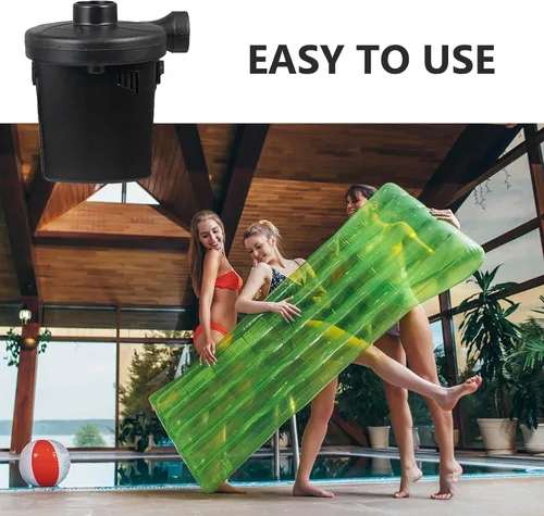 Vista 2 de Sosoport Bomba de aire eléctrica portátil recargable por USB, inflador compacto para flotadores de piscina, colchones de aire, inflado rápido