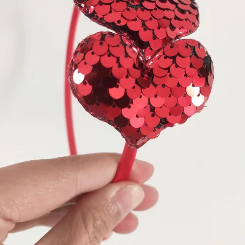Vista 3 de 2 diademas de corazón para el día de San Valentín, diadema de amor, diadema de corazón rojo, bandas para el cabello para mujer, disfraz