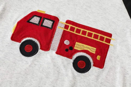 Vista 3 de Family Feeling Conjunto de pijama de manga larga, diseño 100% de algodón, para niños pequeños