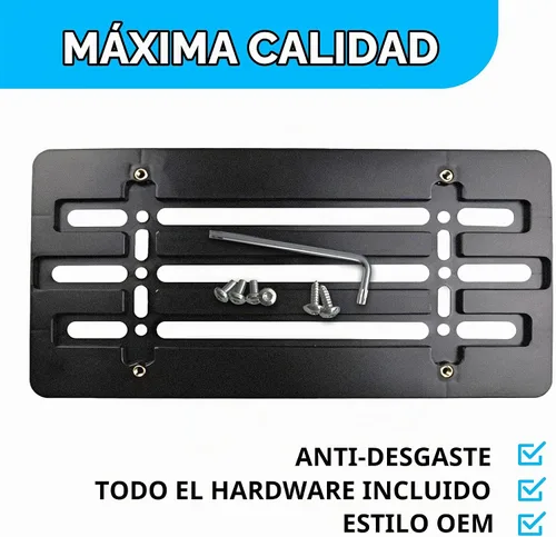 Vista 6 de Soporte de placa de parachoques delantero para Hyundai y Kia 2000-2025, juego de soportes de placa con 6 tornillos únicos y kit de llave, kit