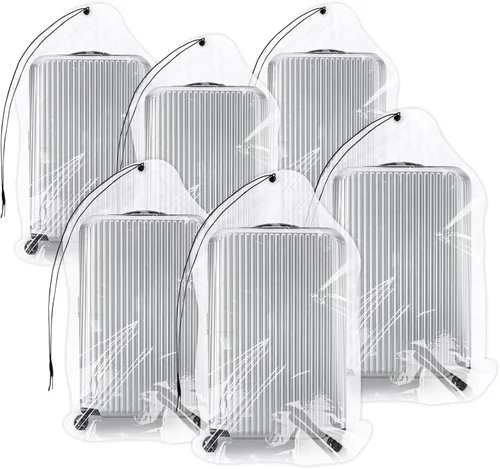 Vista 10 de Bolsas de plástico transparentes extragrandes con cordón de 157x79 cm, 3 paquetes (4 milímetros), bolsa de almacenamiento reutilizable a prueba