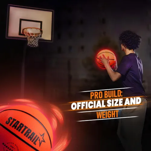 Vista 8 de TOMLEON Light Up Basketball Glow in The Dark Basketball LED Basketball Size 7 Glowing Basketball Ball Lighted Basketball Coolest Things