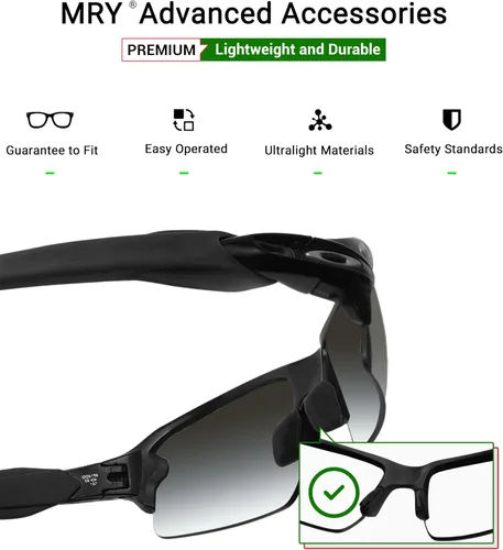 Vista 3 de Mryok Almohadillas de nariz de repuesto para Oakley Flak Draft OO9364Flak Draft Asian Fit OO9373 - Opciones
