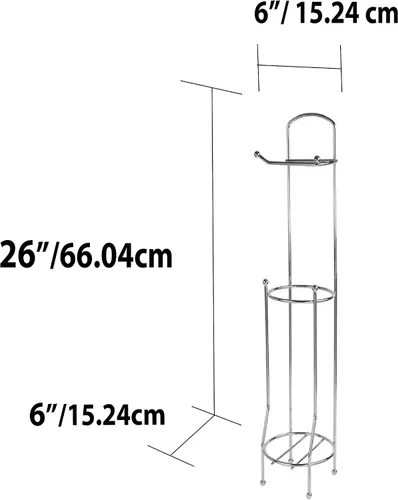 Vista 3 de Home Basics, soporte para pañuelos, para baño, con despachador, Plateado, Paquete de 1