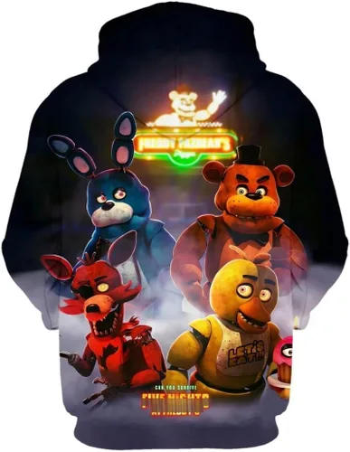 Vista 3 de OERIRI Sudadera unisex con capucha impresa en 3D para niños y niñas
