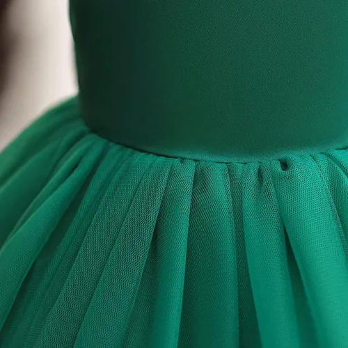Vista 5 de NNJXD - Vestido de princesa de tul y manga larga de princesa para niña, niña pequeña y bebé, vestido floral de boda para niña