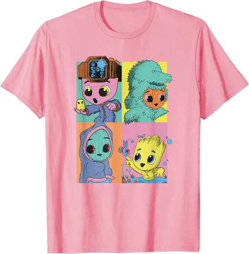 Vista 30 de Marvel I Am Groot Pop Art Costumes Box Up Camiseta, Negro