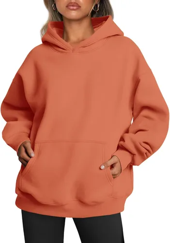 Vista 85 de Trendy Queen - Sudaderas extragrandes con capucha para mujer, suéteres de manga larga, sin botones, de vellón, de otoño, ropa de invierno