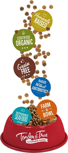 Vista 2 de Tender & True Pet Nutrition - Alimento orgánico para perros con receta de pavo e hígado, 20 libras (46012)