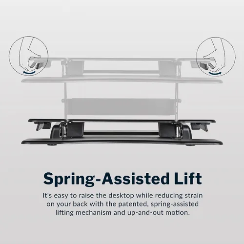 Vista 7 de Varidesk – Escritorio de Pie Altura Regulable – Pro Plus 36, Negro