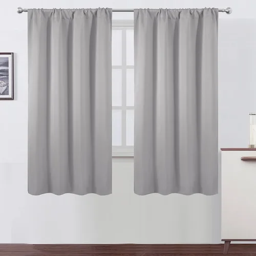 Vista 47 de LEMOMO Cortinas opacas de 42 x 54 pulgadas, juego de 2 paneles de cortinas con aislamiento térmico para oscurecer la habitación